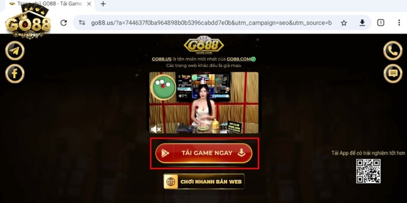 Nhấn vào TẢI GAME NGAY để tải ứng dụng