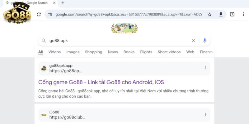 Tìm kiếm từ khóa Go88