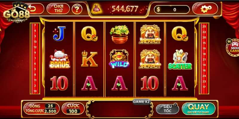 Giao diện của một game Slot tại Go88