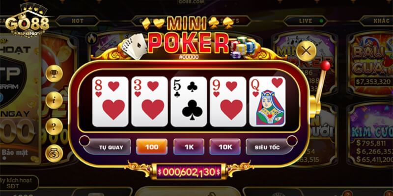 Cách chơi Mini Poker Go88