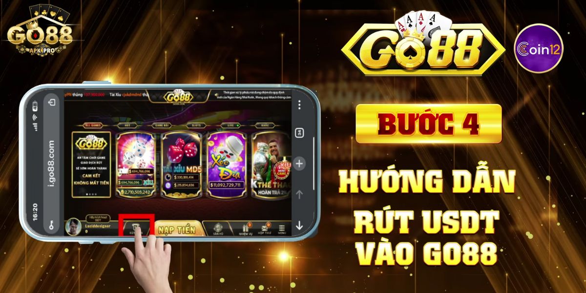 Chọn Rút tiền trên Go88