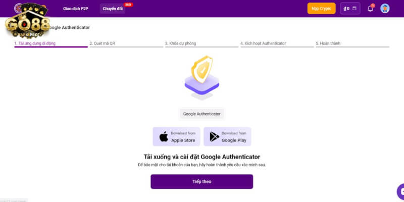 Tải ứng dụng Google Authenticator