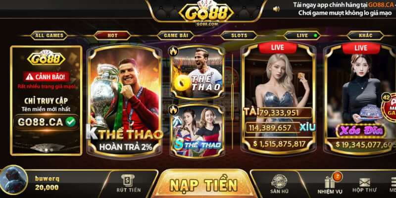 Game K Thể Thao trên Go88